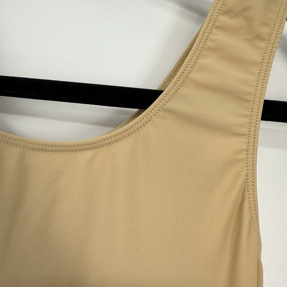 Speerise Tank Full Jumpsuit Spandex Unitard Sleeveless Beige Medium Gymnastics - Picture 3 of 8